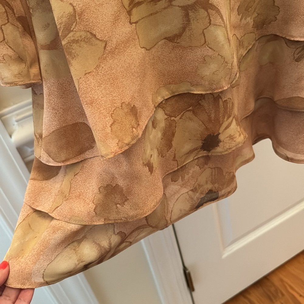 JONES NEW YORK DRESS Shift L/S Layered Tier Hem Pink Size 12 EUC $100 lcsr - Picture 6 of 12